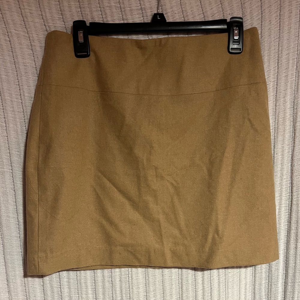 Banana Republic Tan Wool Blend Mini Skirt